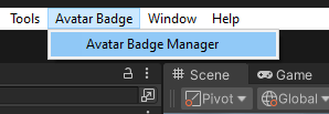 Avatar Badge Manager Menu